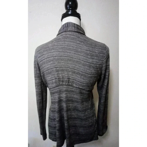 Coldwater Creek Cardigan Gray Knit Open Front Small Size 8 - Picture 2 of 5